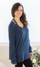 Cut out and Cozy Sweater in Blue