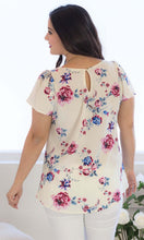 Capped and Belled Floral Blouse